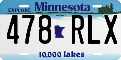 MN license plate 478RLX