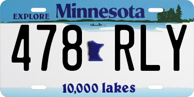 MN license plate 478RLY
