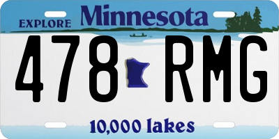 MN license plate 478RMG