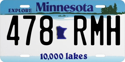 MN license plate 478RMH