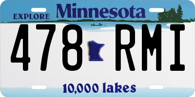 MN license plate 478RMI