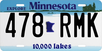 MN license plate 478RMK