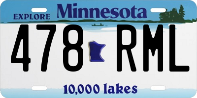 MN license plate 478RML