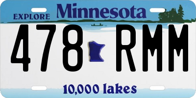 MN license plate 478RMM