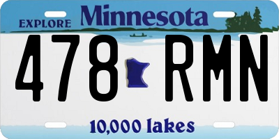 MN license plate 478RMN