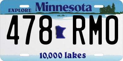 MN license plate 478RMO