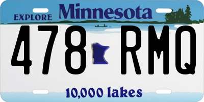 MN license plate 478RMQ