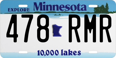 MN license plate 478RMR