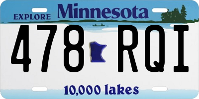 MN license plate 478RQI