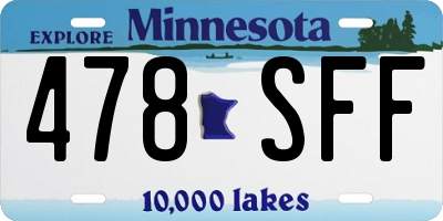 MN license plate 478SFF