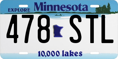 MN license plate 478STL