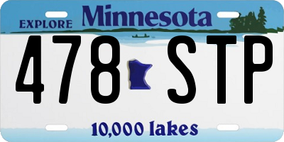 MN license plate 478STP