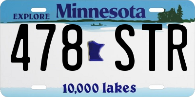 MN license plate 478STR