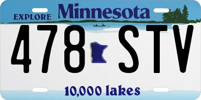 MN license plate 478STV