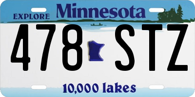 MN license plate 478STZ