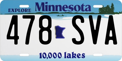 MN license plate 478SVA