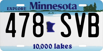 MN license plate 478SVB