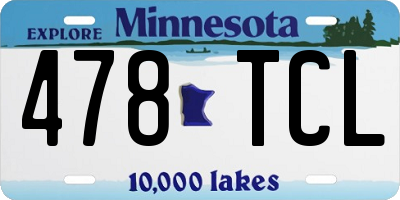 MN license plate 478TCL