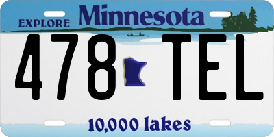 MN license plate 478TEL