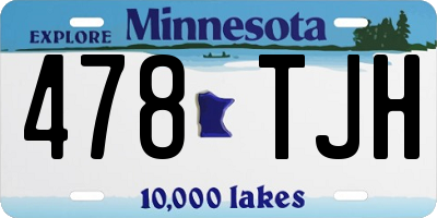 MN license plate 478TJH