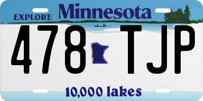 MN license plate 478TJP