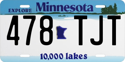 MN license plate 478TJT