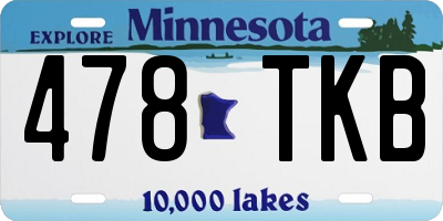 MN license plate 478TKB
