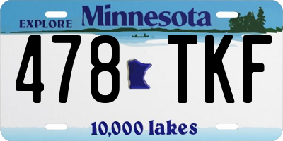MN license plate 478TKF