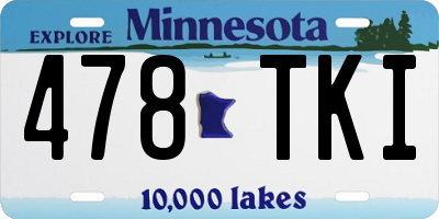 MN license plate 478TKI