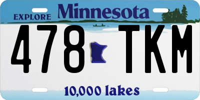MN license plate 478TKM