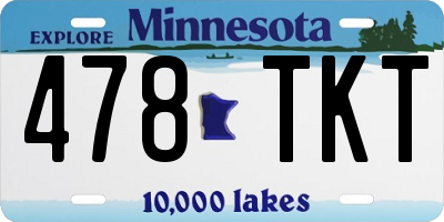 MN license plate 478TKT