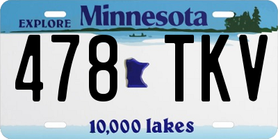 MN license plate 478TKV