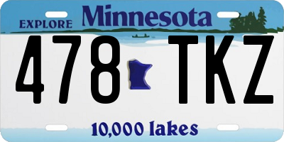 MN license plate 478TKZ