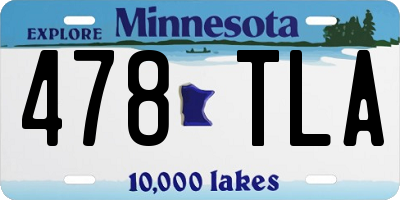MN license plate 478TLA