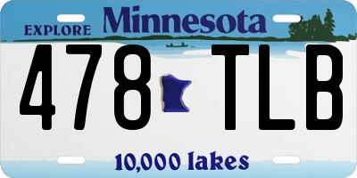 MN license plate 478TLB