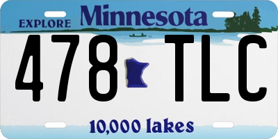 MN license plate 478TLC