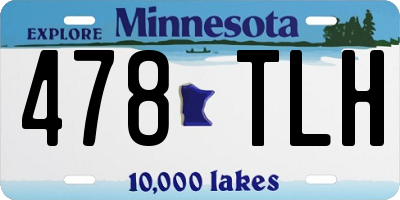 MN license plate 478TLH