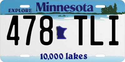 MN license plate 478TLI