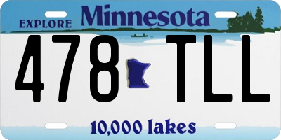 MN license plate 478TLL