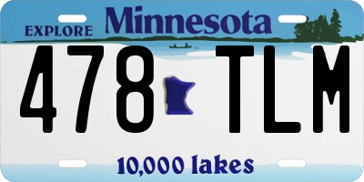 MN license plate 478TLM
