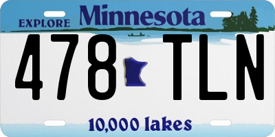MN license plate 478TLN