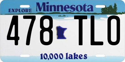 MN license plate 478TLO
