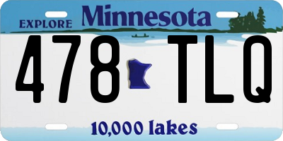 MN license plate 478TLQ