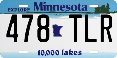 MN license plate 478TLR