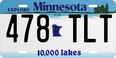 MN license plate 478TLT