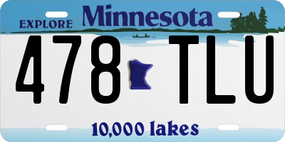 MN license plate 478TLU