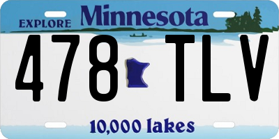 MN license plate 478TLV