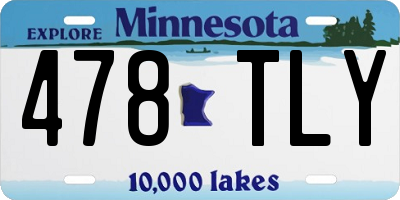 MN license plate 478TLY