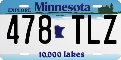 MN license plate 478TLZ