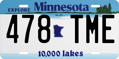 MN license plate 478TME